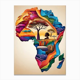 African Continent Canvas Print