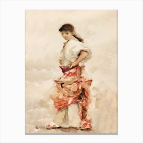 Girl In Spanish Costume, John Singer Sargent Canvas Print
