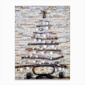 Rustic Christmas Tree Leinwandbild