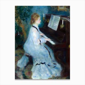 Lady At The Piano Canvas Print