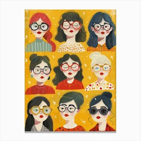 Women In Glasses 1 Canvas Print