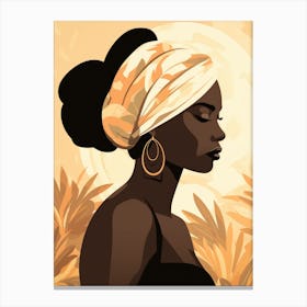 African Woman In Turban Canvas Print