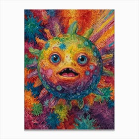 Psychedelic Sun 1 Canvas Print