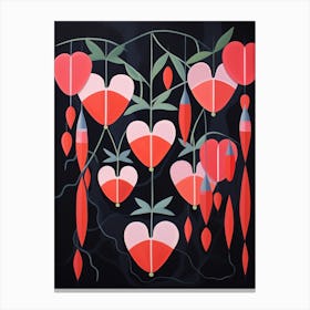 Bleeding Heart Dicentra 4 Hilma Af Klint Inspired Flower Illustration Canvas Print