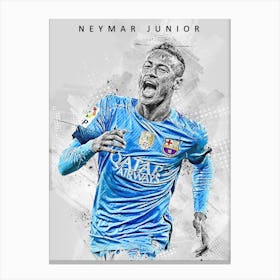 Neymar Junior Drawing Canvas Print