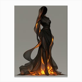 Fire Woman Canvas Print