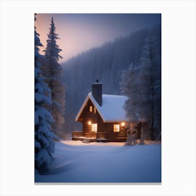 Cabin In The Woods Canvas Print