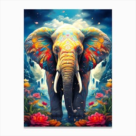 Elephant In The Forest 2 Canvas Print