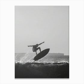 Vintage Surfing Surfboard Canvas Print