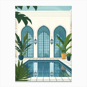 Swimming Pool In The House 1 Canvas Print