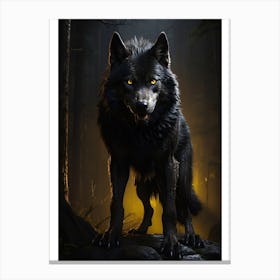 Wolf In The Woods Canvas Print
