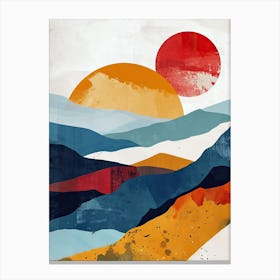 Sunset , Minimalism 2 Canvas Print