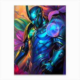 Knight In Armor and Gloss Canvas Print