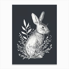 Polish Rabbit Minimalist Illustration 3 Canvas Print