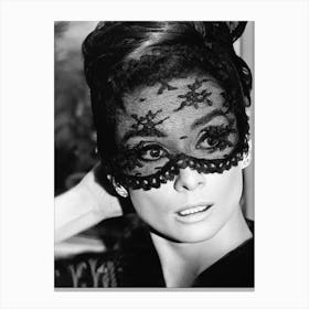 Audrey Hepburn Fashion Black And White Canvas Print