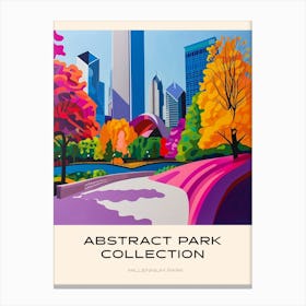 Abstract Park Collection Poster Millennium Park Chicago 1 Canvas Print