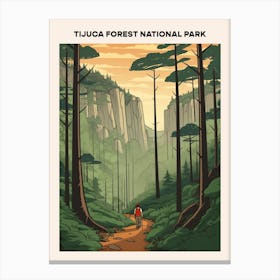 Tijuca Forest National Park Midcentury Travel Poster Canvas Print