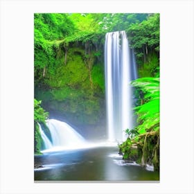 Cunca Wulang Waterfall, Indonesia Majestic, Beautiful & Classic (2) Canvas Print