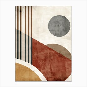 Leverkusen Minimal Flow - Minimalist Bauhaus Canvas Print