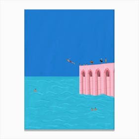 Diving Boy In Casablance Canvas Print