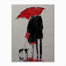 Red umbrella Canvas Print