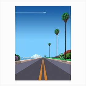 Florida, Miami, USA — City Pop art, retrowave/vaporwave poster, 80s, aesthetic poster Canvas Print