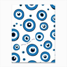 Evil Eye Good Vibes Only Canvas Print