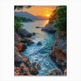 Sunset In Croatia 6 Canvas Print