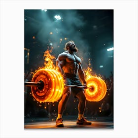 Inferno Lift. Weightlifting Canvas Print