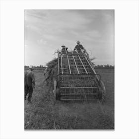 Hay Loading Machine In Operation, Lake Dick Project, Arkansas By Russell Lee Canvas Print