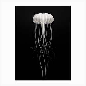 Moon Jellyfish Simple Painting 7 Canvas Print