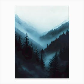 Misty Mountains 1 Canvas Print