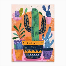 Cactus Print 9 Canvas Print