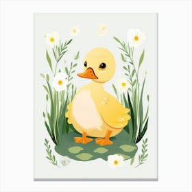 Baby Animal Illustration  Duck 7 Canvas Print