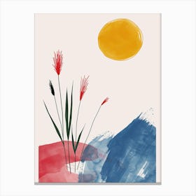 Flowers In The Sun, Boho Canvas Print