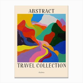 Abstract Travel Collection Poster Andorra 7 Canvas Print