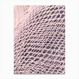 Close Up Of A Net fishing net Canvas Print