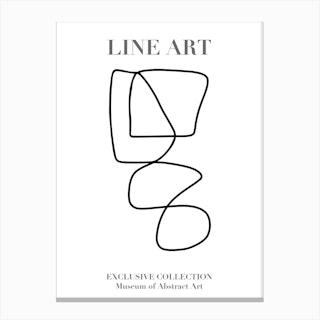 Line Art Abstract Collection 03 Canvas Print