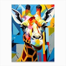 Giraffe Abstract Pop Art 2 Canvas Print