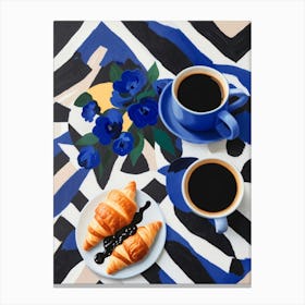 Coffee And Croissants Canvas Print