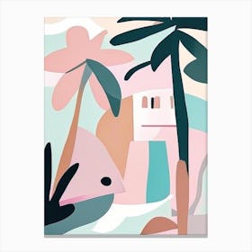 Cayman Islands Muted Pastel Tropical Destination Canvas Print
