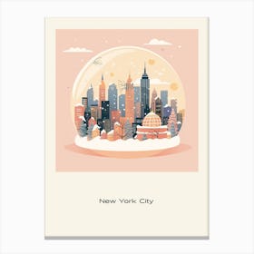 New York City Usa 4 Snowglobe Poster Canvas Print
