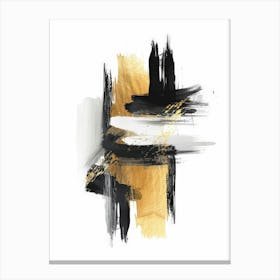 Abstract Gold And Black Painting 7 Canvas Print