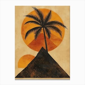 Palm Tree At Sunset 9 Canvas Print