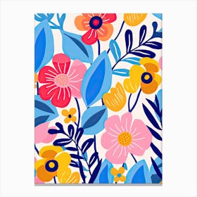 Blooms Of Harmony; Colorful Flower Market Canvas Print