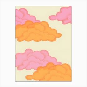 Pink And Orange Clouds Canvas Print