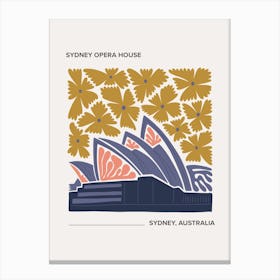 Sydney Opera   Sydney, Australia 2, Warm Colours Illustration Travel Poster 2 Canvas Print