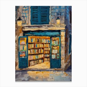 Dubrovnik Book Nook Bookshop 2 Canvas Print