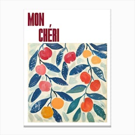 Mon Cheri Poster Summer Cherries Painting Matisse Style 6 Canvas Print