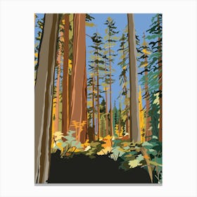 California Travel Poster Landscape Canvas Print